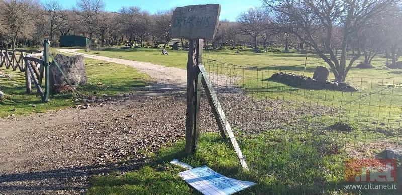 L'ingresso del sito montano di Ortachis